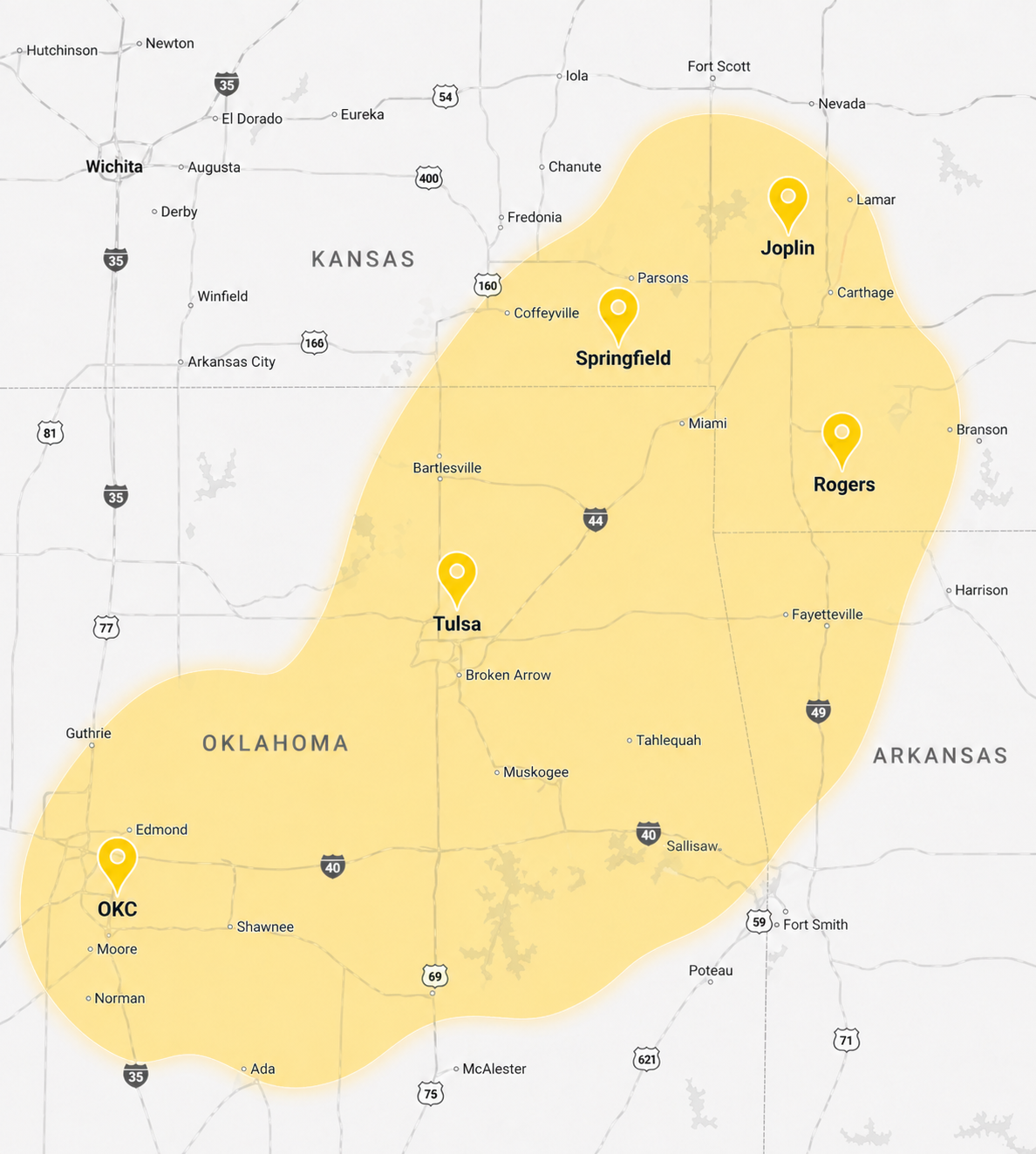 Service region map